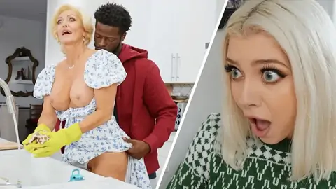 Blondie GILF is porked in the standing doggy style-fashion