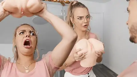 Jism on light-haired glasses by buttfuck internal ejaculation fuck-fest plaything