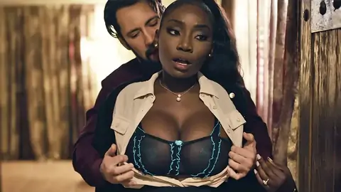 Squeezing real estate agent's ample titties to make a deal